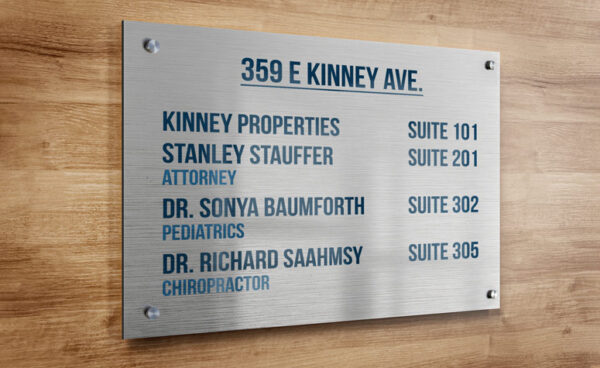 Brushed Silver Aluminum Signs, Brushed Silver ACM Signs, Aluminum Signs, Aluminum Boards, Brushed Aluminum Signs, Brushed ACM Signs