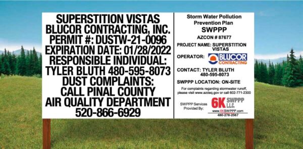SWPPP Signs, SWPPP Signage, Stormwater Pollution Prevention Plan signs. Dust Control Signs, Dust Control Signage, Storm Water Pollution Prevention Plan signs, Storm Water Pollution Prevention Plan signage